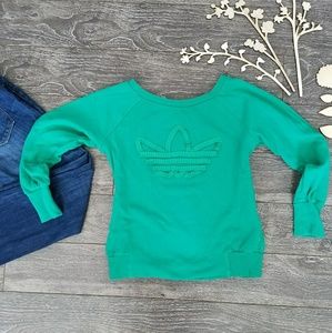 Adidas Tops Equestrian Logo Sweatshirt Green Retro Poshmark